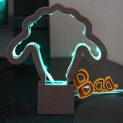 IMG_1086.JPG STL file LED Sheep "Baa" Light (Made in Fusion 360)・3D print design to download, CharlesProjects
