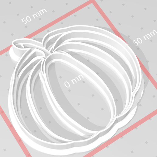 cookie cutter stamp pumpkin - 3D model önizlemesi
