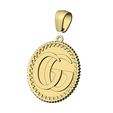 GG-Pendant-Notched-pattern-coin-05.jpg Pendant GG fashion brand coin with bail 3D print model