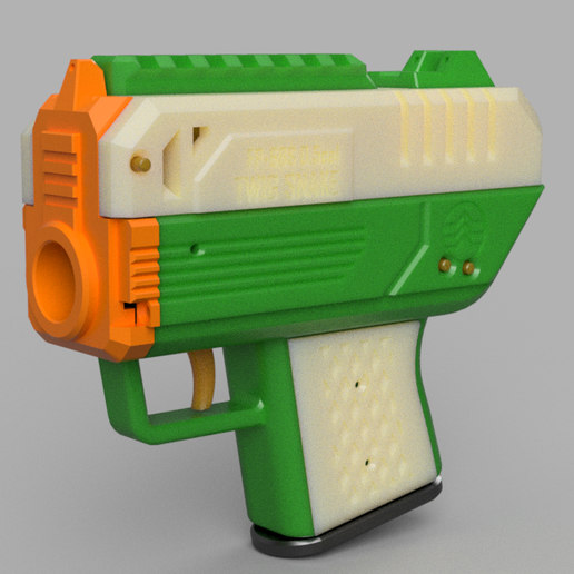 FP-68S Twig Snake Extra Compact FTW flywheel pistol foam blaster 3D model