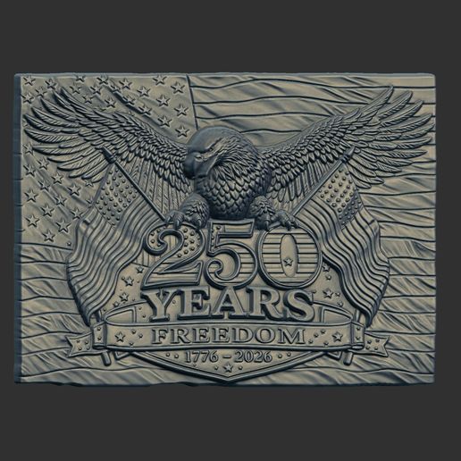 United States Semiquincentennial Patriotic Relief Carving