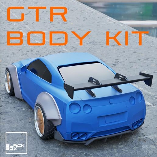 a4.jpg Archivo 3D Juego de carrocería ancha para los modelos GTR R35 Diecast y RC・Plan para descargar y imprimir en 3D, BlackBox
