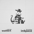 1.jpg Banksy - Rat with stereo - Wall art