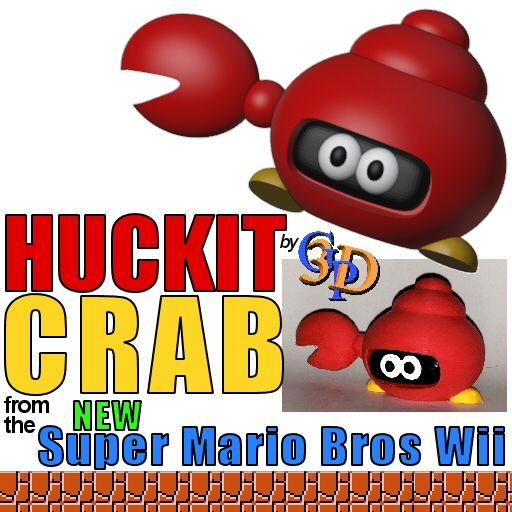 🦀 Huckit Crab New Super Mario Bros Wii Nintendo Video Game Enemy