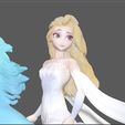 12.jpg Elsa on horse white dress FROZEN2 disney girl princess 3D print model