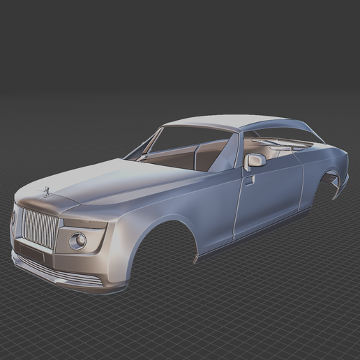 Rolls Royce Boat Tail Body Ready for 3D Printing