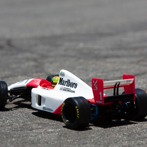 Download Free Stl File Aryton Senna S Mclaren Mp4 6 3d Printed Rc F1 Car 3d Print Object Cults