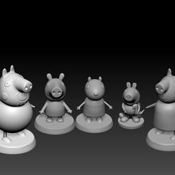 Famila-peppa-1.jpg Archivo STL PACK Family Peppa Pig・Plan para descargar y imprimir en 3D