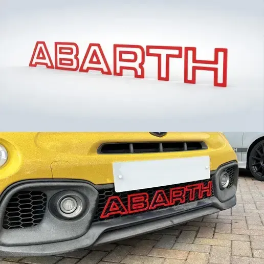 ABARTH Front Grill Letters-V1