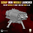 SCRAP IRON MISSILE LAUNCHER FAN ART INSPIRED BY SCRAP IRON GUN FROM Gi JOE je Rsirn | Scrap Iron fan art Big Gun for action figures