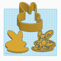 026-Alolan-Raichu-1.png Файл 3D Покемон: Alolan Raichu 3 Piece Bath Bomb Mold・Шаблон для 3D-печати для загрузки
