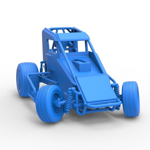 75.jpg Diecast Midget car while turning Scale 1:25