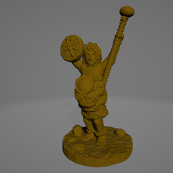 Pregnant Neolithic Sun Priestess.png STL file Support-Free Pregnant Neolithic Sun Priestess・3D printable model to download