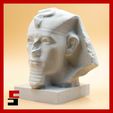 cults3D-8.jpg Amenemhat III Bust Statue Ancient Egyptian Sculpture