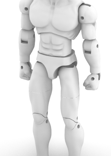 💪 Strong Man Action Figure - full articulated system・ 3D File for ・Cults