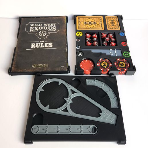 STL file Wild West Exodus - Storage Box - Rules, Tokens, Templates, etc ...