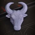 IMG_20260201_123639.jpg Taurus Zodiac Pendant – Bull Head Jewelry – CNC & 3D Print Ready – No Undercuts STL
