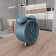 untitled1.png 3D Alarm Clock Decor with 3D Stl File & 3D Printing, Office Clock, Desk Clock, Alarm Clock Kids, 3D Printed Decor, Modern Alarm Clock