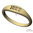 volume1.jpg 1993 class birth year date signet ring US size 8 3D print model