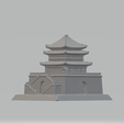 1.png Chinese city gate ancient building pavilions 3D print model