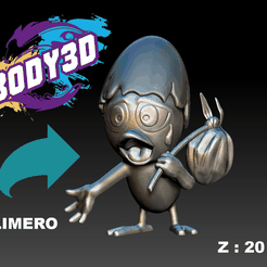 Model 1.PNG.png Archivo STL gratuito Calimero・Objeto para descargar e imprimir en 3D