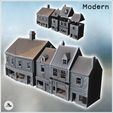 1-PREM.jpg Set of four modern buildings with French bakery and ground-floor shops (46) - Modern WW2 WW1 World War Diaroma Wargaming RPG Mini Hobby
