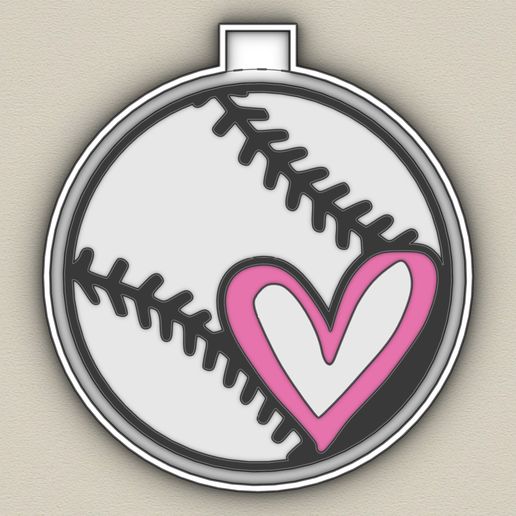 I love Baseball - freshie mold - STL for silicone mold