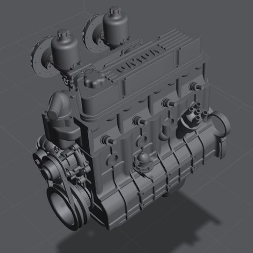 STL file Volvo B20 Engine 1/24・3D printable model to download・Cults