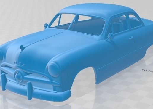 Ford Custom Club Coupe 1949 Printable Body Car - 3D model önizlemesi