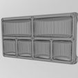 wf0.jpg Rectangular 6 pockets serving tray relief 3D print model