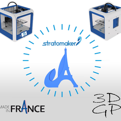 affiche.png Free STL file Key ring or stratomaker figurine with tapered tower.・3D printing template to download