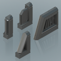 EndPiecesPhotos.png Datei STL Stadtmauern・Modell für 3D-Druck zum herunterladen