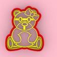 A4.jpg Cute Girly Bear Cookie Cutter