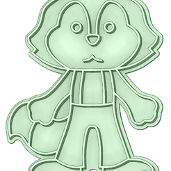 Lobo_e.png Archivo STL Lobo entero cookie cutter・Plan imprimible en 3D para descargar