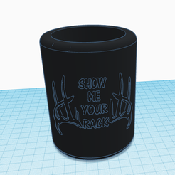 ShowmeYourRack.png Файл STL Show Me Your Rack Beer Can Koozie・Шаблон для 3D-печати для загрузки
