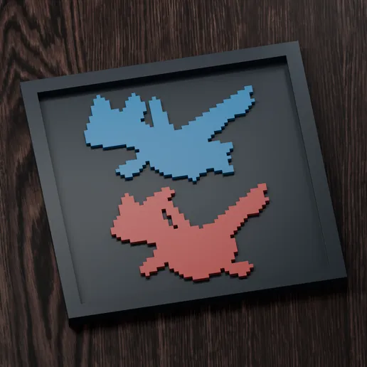 Eon Duo - Pokemon Silhouette Frame | Box sprite | STL