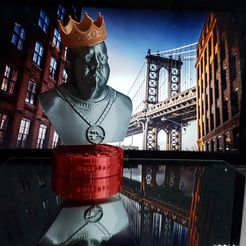 20201020_110927.jpg STL file Biggie - Notorious B.I.G. - Christopher Wallace fan art bust・3D printing idea to download