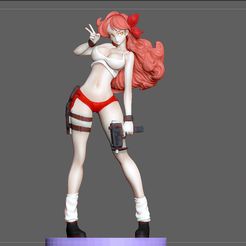 1.jpg Fichier STL LUNCHI SEXY STATUE DRAGONBALL ANIME ANIMATION GIRL 3D print model・Objet pour imprimante 3D à télécharger, figuremasteracademy