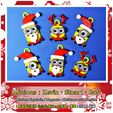 2015minions-xmas_01.jpg Minions Keychain / Magnets -Christmas cute version