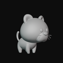 3.png Файл STL Мультяшный кот для 3D-печати・Модель для загрузки и 3D-печати
