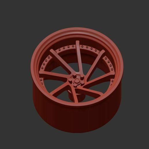 Twisted style rim 3D model