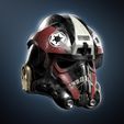 2.jpg Night Tie Fighter Pilot zombie gold | Helmet | Thrawn | Ahsoka Star Wars | 3d Print model