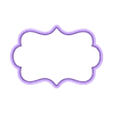 classic frame plaque 4.25in.stl 4 sizes - Classic Curvy Frame Plaque Shape Cookie Cutter - SHARP cutting edges - So Versatile!