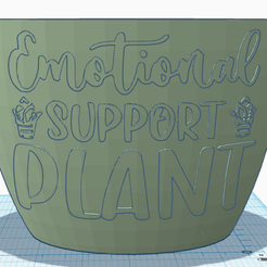 sup-planter.png Archivo STL Jardinera de apoyo emocional con desagüe・Diseño de impresora 3D para descargar