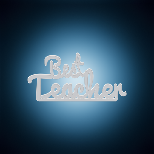 Best Teacher Cursive Text