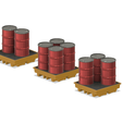 Oil-Drum-Spill-Pallet-2.png Model Railway Steel Oil Drums on Spill Pallets
