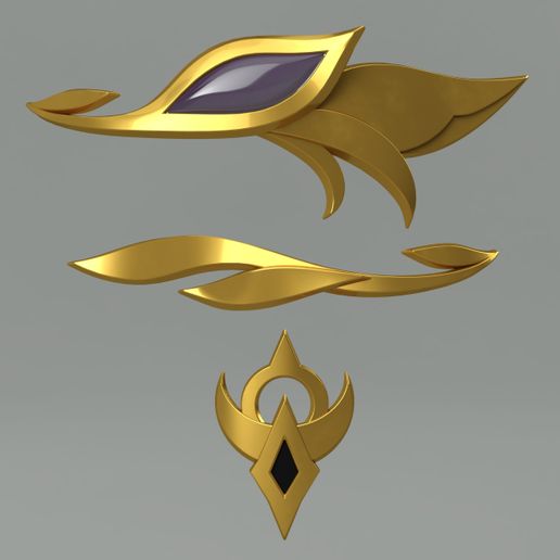 Genshin Impact Sonnet the Goddess of the Iridescent Moon Jewelry and Accessories. Video game, props, cosplay