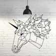 48.Unicorn2.jpg Unicorn Wall Sculpture 2D