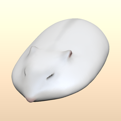 ham1.png Fichier STL Hamster plat (hamster dormant à portée de main)・Objet imprimable en 3D à télécharger
