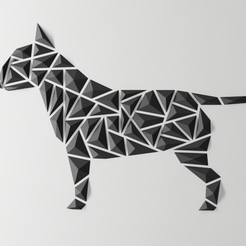 geometric-dog_Bull-terrier.png Fichier STL gratuit Art mural géométrique pour chien - "Bull Terrier style"・Objet à télécharger et à imprimer en 3D